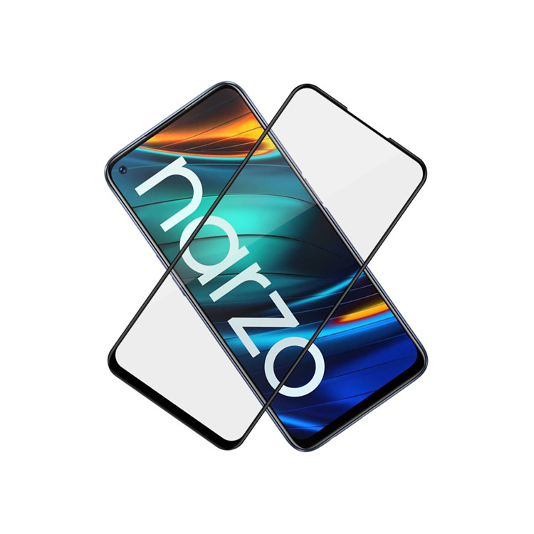 Dlix 3D hot bending full glue tempered glass screen protector for Realme Narzo 20 Pro