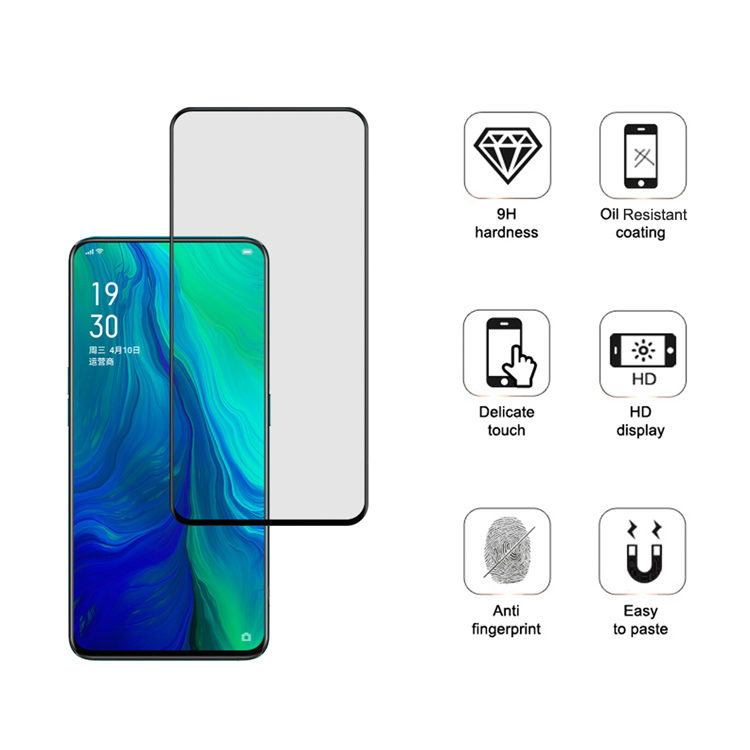 Dlix 3D hot bending full glue tempered glass screen protector for Oppo Reno 6.4 inch