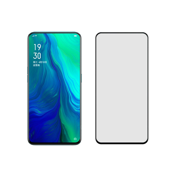 Dlix 2.5D silk print full glue tempered glass screen protector for Oppo Reno 6.4 inch