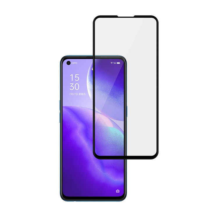 Dlix 2.5D silk print full glue tempered glass screen protector for Oppo Reno5
