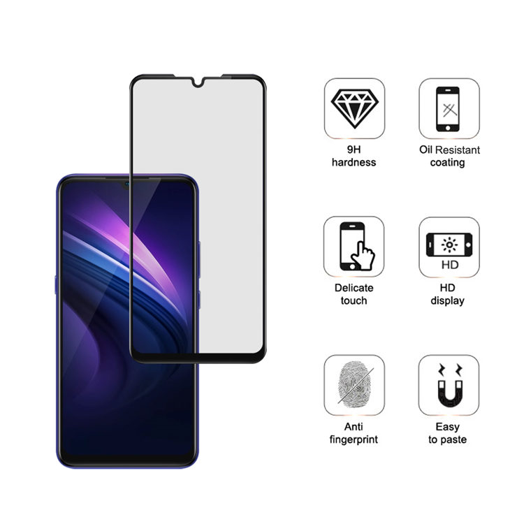 Dlix 2.5D silk print full glue tempered glass screen protector for iQOO Neo