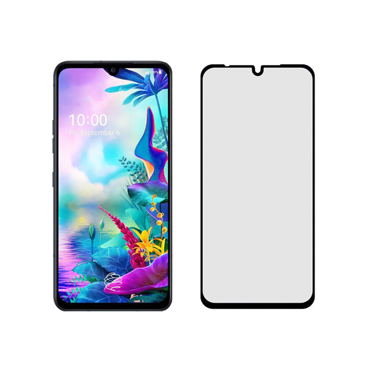 Dlix 2.5D silk print full glue tempered glass screen protector for LG G8X ThinQ