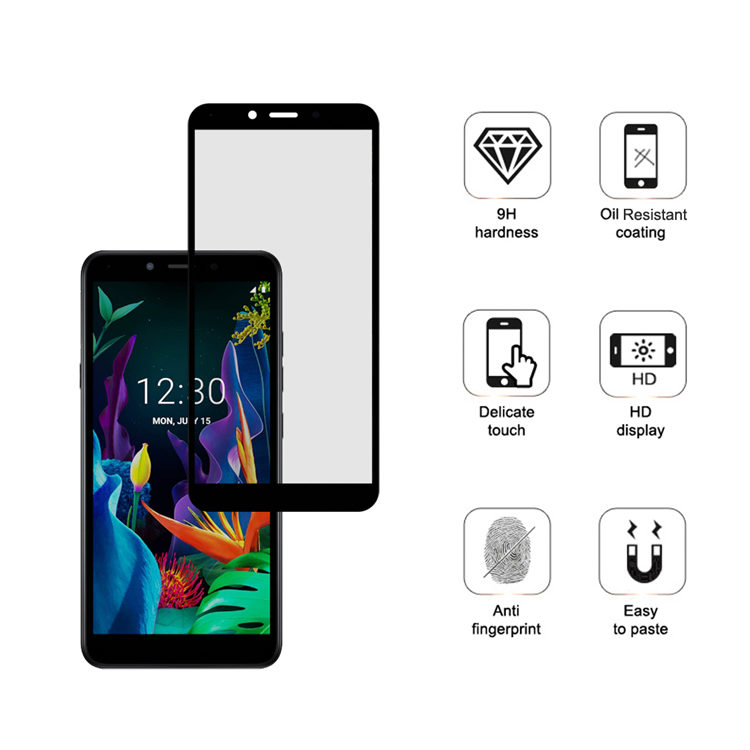 Dlix 3D hot bending full glue tempered glass screen protector for LG K20 2019