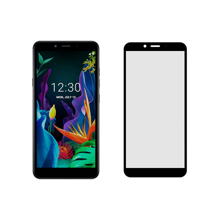 Dlix 2.5D silk print full glue tempered glass screen protector for LG K20 2019