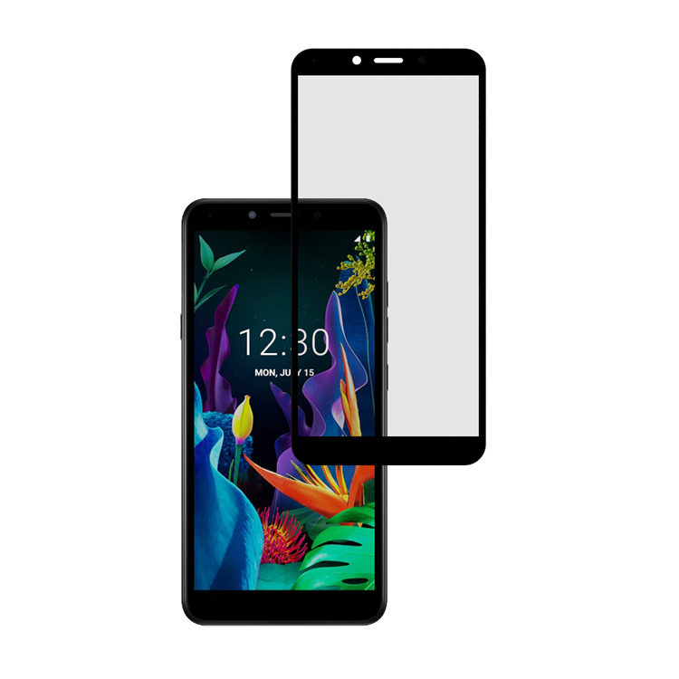 Dlix 2.5D silk print full glue tempered glass screen protector for LG K20 2019