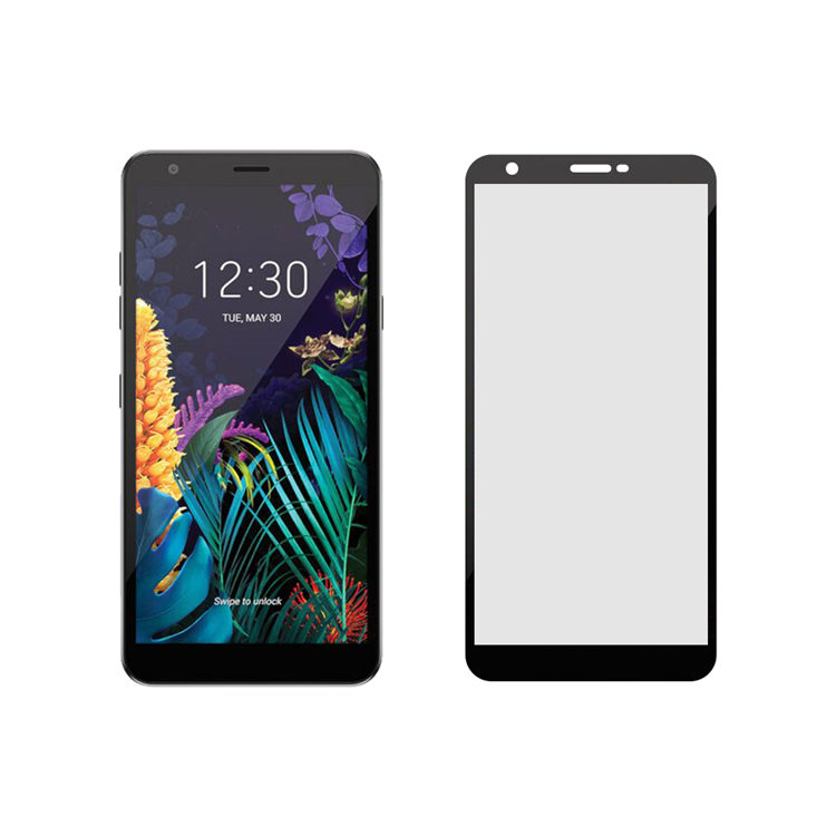 Dlix 2.5D silk print full glue tempered glass screen protector for LG K30 2019