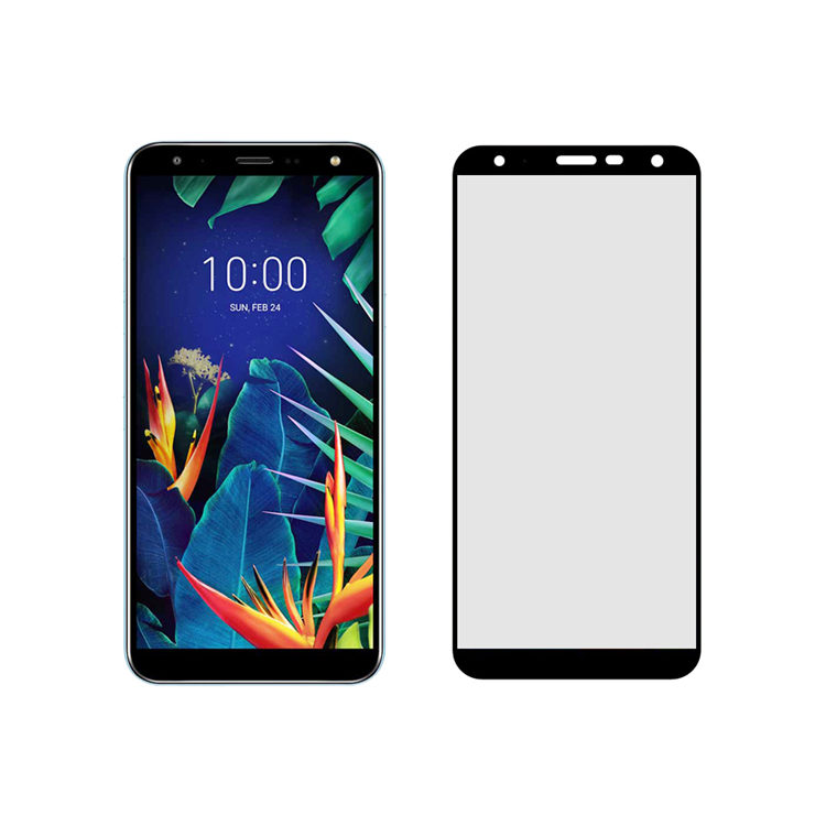 Dlix 2.5D silk print full glue tempered glass screen protector for LG K40