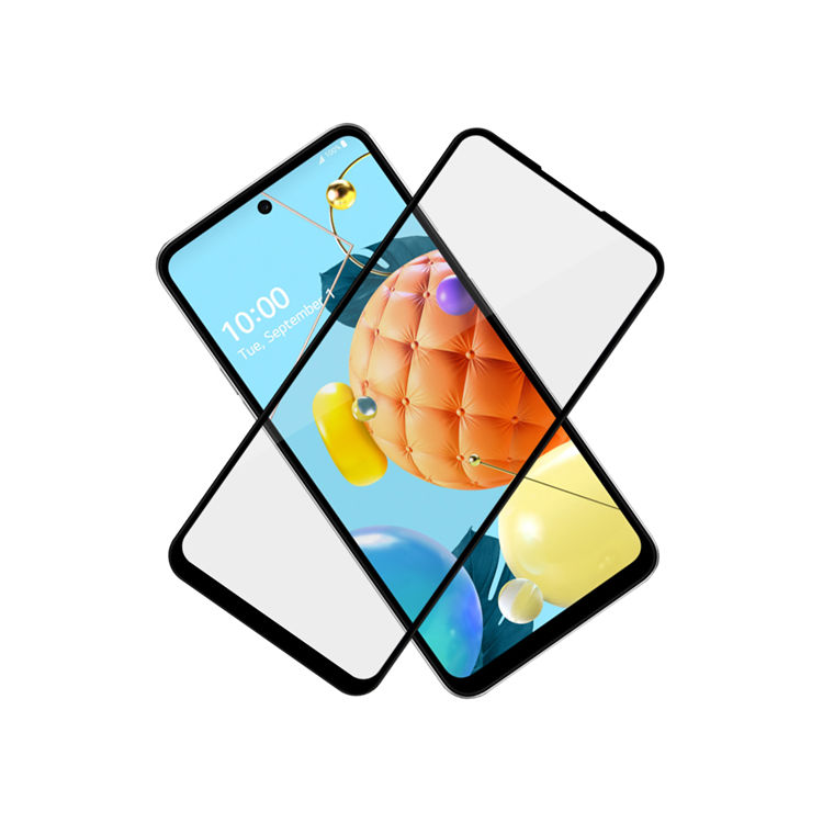 Dlix 2.5D silk print full glue tempered glass screen protector for LG K62