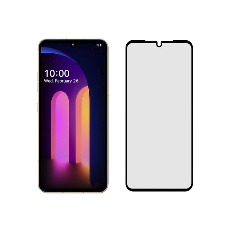 Dlix 2.5D silk print full glue tempered glass screen protector for LG V60