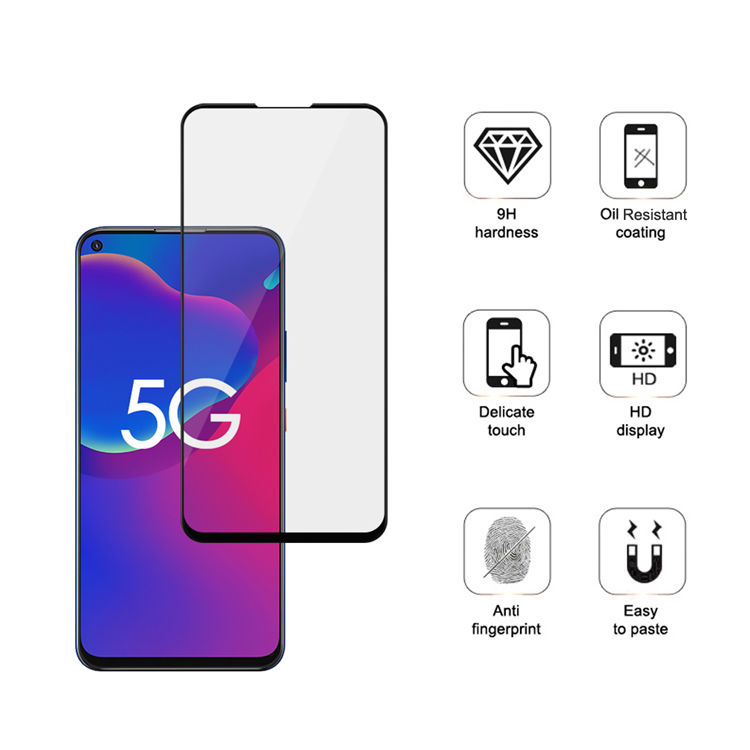 Dlix 3D hot bending full glue tempered glass screen protector for ZTE Axon 11 SE