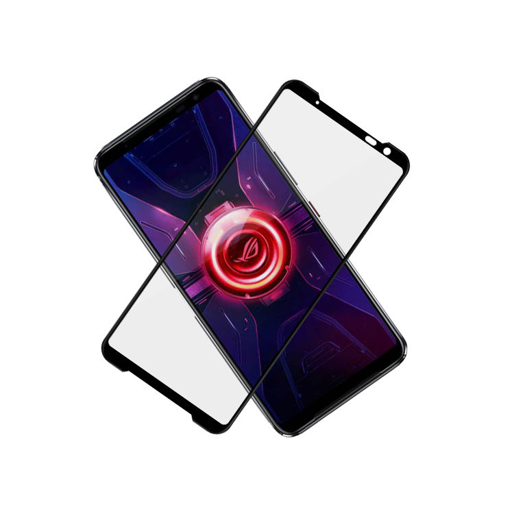 Dlix 2.5D silk print full glue tempered glass screen protector for Asus ROG Phone 3 Strix