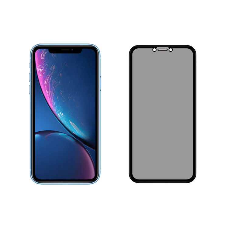 Dlix 3D privacy full cover tempered glass screen protector for Apple iPhone 11 / XR