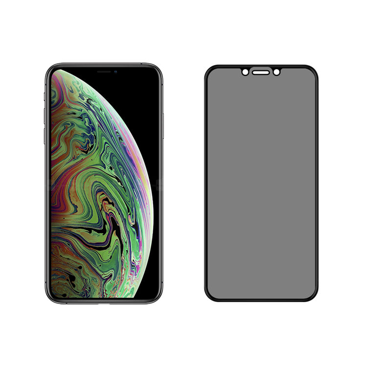 Dlix 3D privacy full cover tempered glass screen protector for Apple iPhone 11 Pro Max / Xs Max