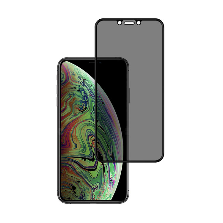 Dlix 3D privacy full cover tempered glass screen protector for Apple iPhone 11 Pro Max / Xs Max