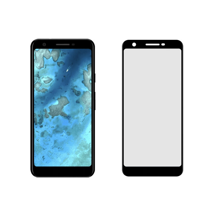 Dlix 2.5D silk print full glue tempered glass screen protector for Google Pixel 3 XL Lite