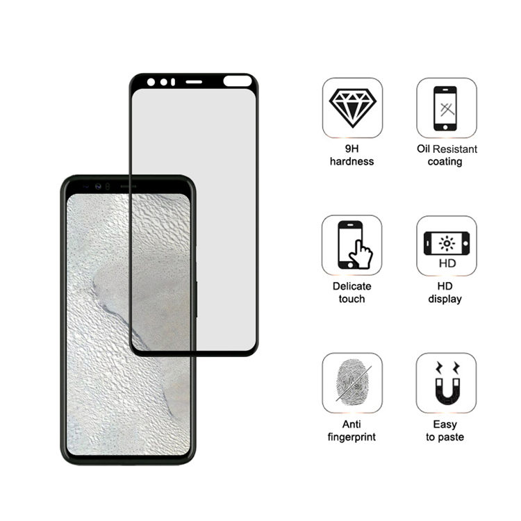 Dlix 3D hot bending full glue tempered glass screen protector for Google Pixel 4