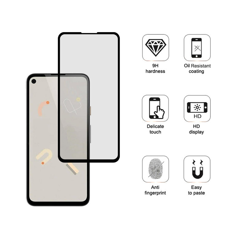 Dlix 3D hot bending edge glue tempered glass screen protector for Google Pixel 4A