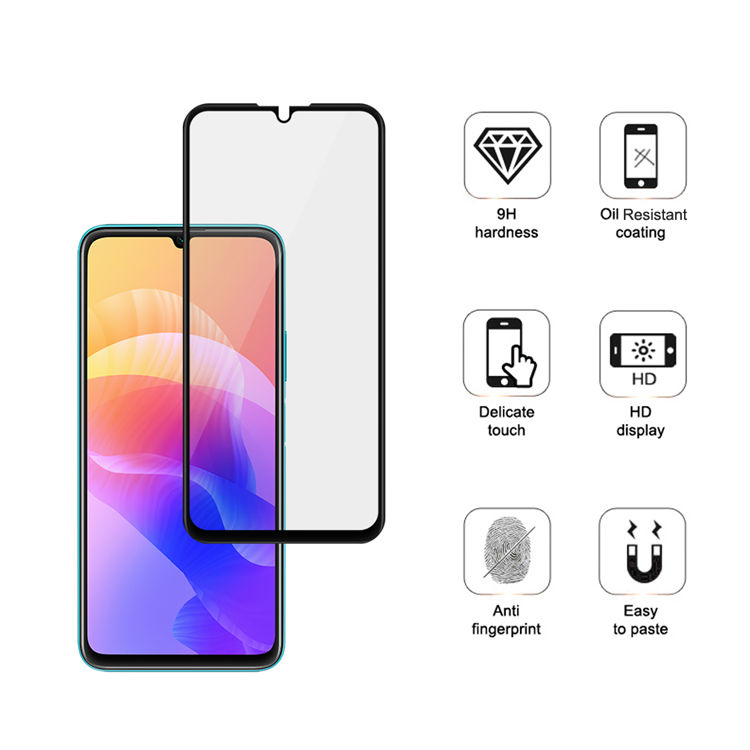 Dlix 2.5D silk print full glue tempered glass screen protector for Huawei Enjoy 20