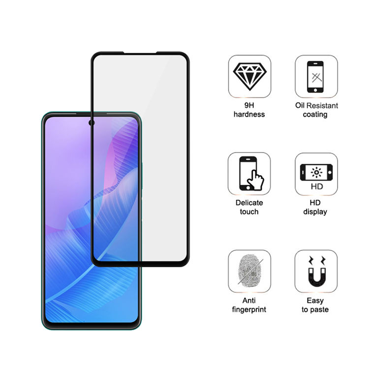 Dlix 2.5D silk print full glue tempered glass screen protector for Huawei Enjoy 20 SE