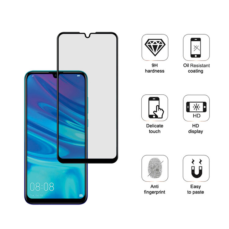 Dlix 2.5D silk print full glue tempered glass screen protector for Huawei P Smart Plus