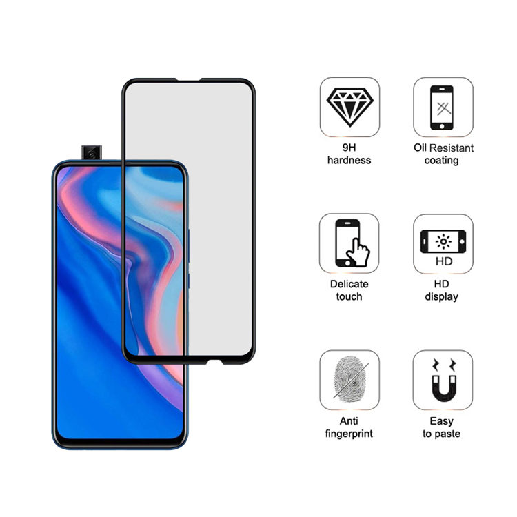 Dlix 3D hot bending full glue tempered glass screen protector for Huawei P Smart Z 2019