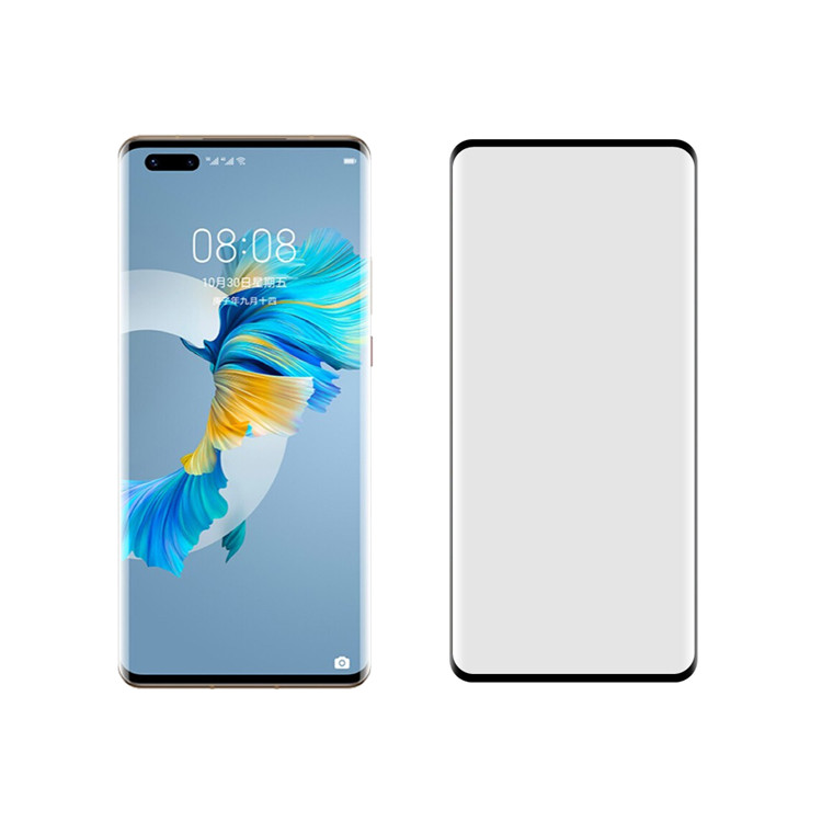 Dlix 3D hot bending full glue tempered glass screen protector for Huawei Mate 40 Pro