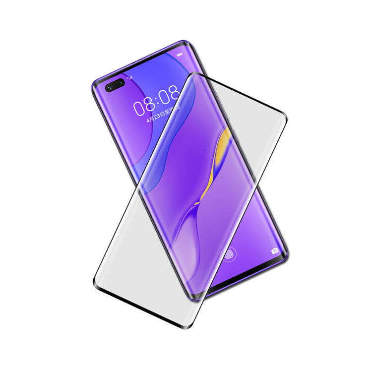 Dlix 3D hot bending full glue tempered glass screen protector for Huawei Nova 7 Pro