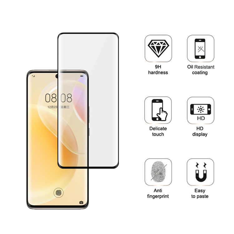 Dlix 3D curved precise carving tempered glass screen protector for Huawei Nova 8