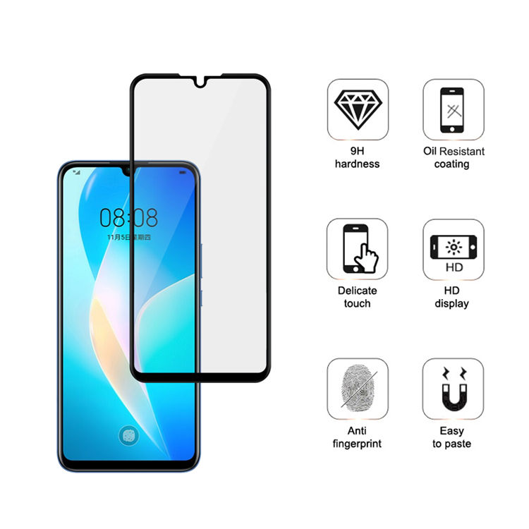 Dlix 2.5D silk print full glue tempered glass screen protector for Huawei Nova 8 SE