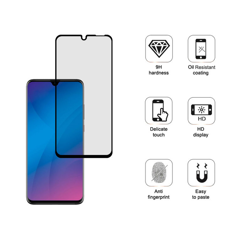 Dlix 2.5D silk print full glue tempered glass screen protector for Huawei P30 Lite