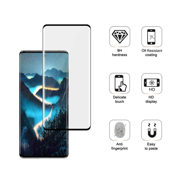 Dlix 3D hot bending full glue tempered glass screen protector for Huawei P50 Pro