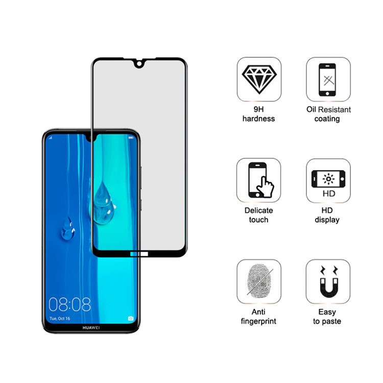 Dlix 2.5D silk print full glue tempered glass screen protector for Huawei Y Max