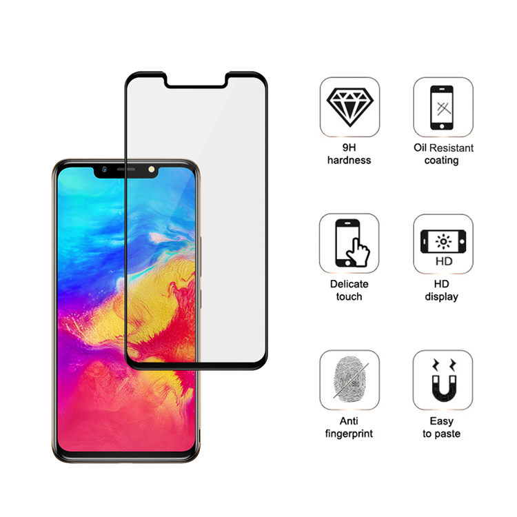 Dlix 3D hot bending full glue tempered glass screen protector for Infinix Hot 7