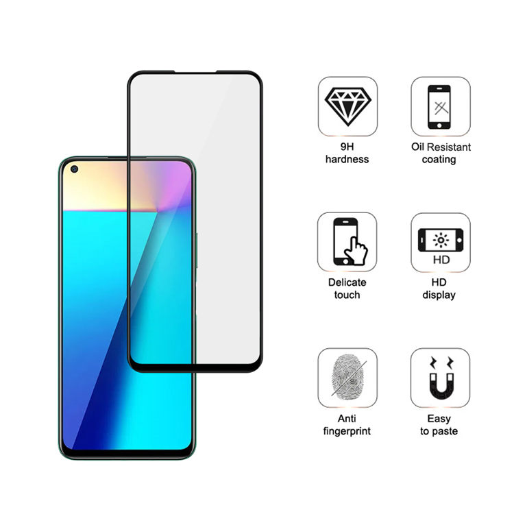 Dlix 3D hot bending full glue tempered glass screen protector for Infinix Note 7