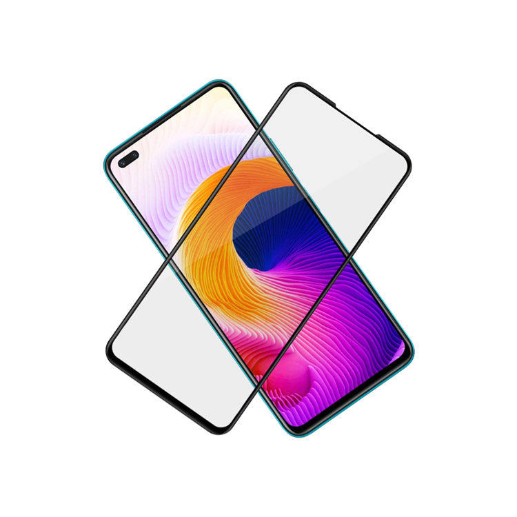 Dlix 3D hot bending full glue tempered glass screen protector for Infinix Note 8