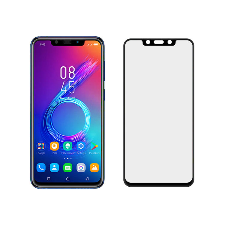 Dlix 2.5D silk print full glue tempered glass screen protector for Infinix Zero 6 Pro