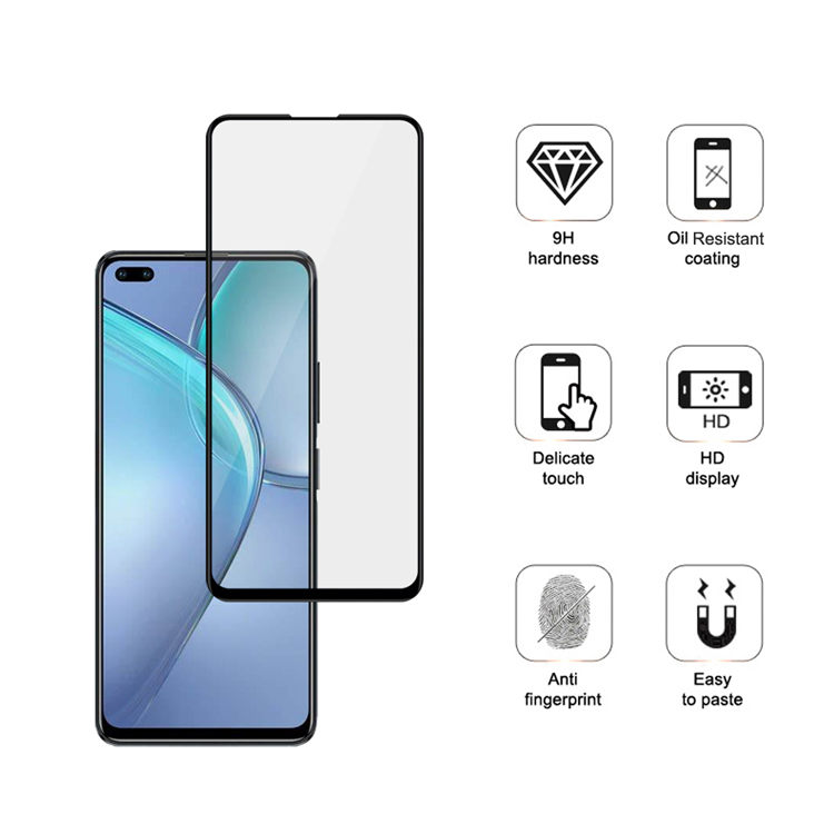 Dlix 2.5D silk print full glue tempered glass screen protector for Infinix Zero 8