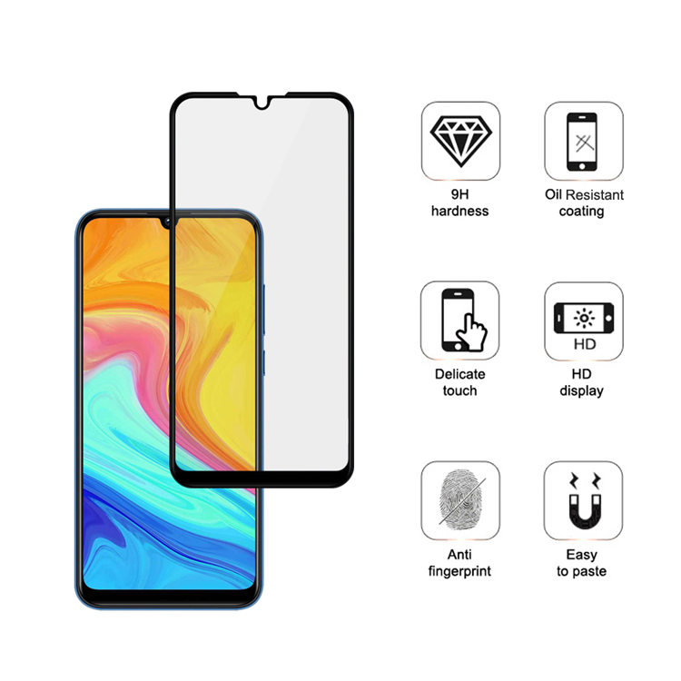 Dlix 2.5D silk print full glue tempered glass screen protector for Lenovo A7