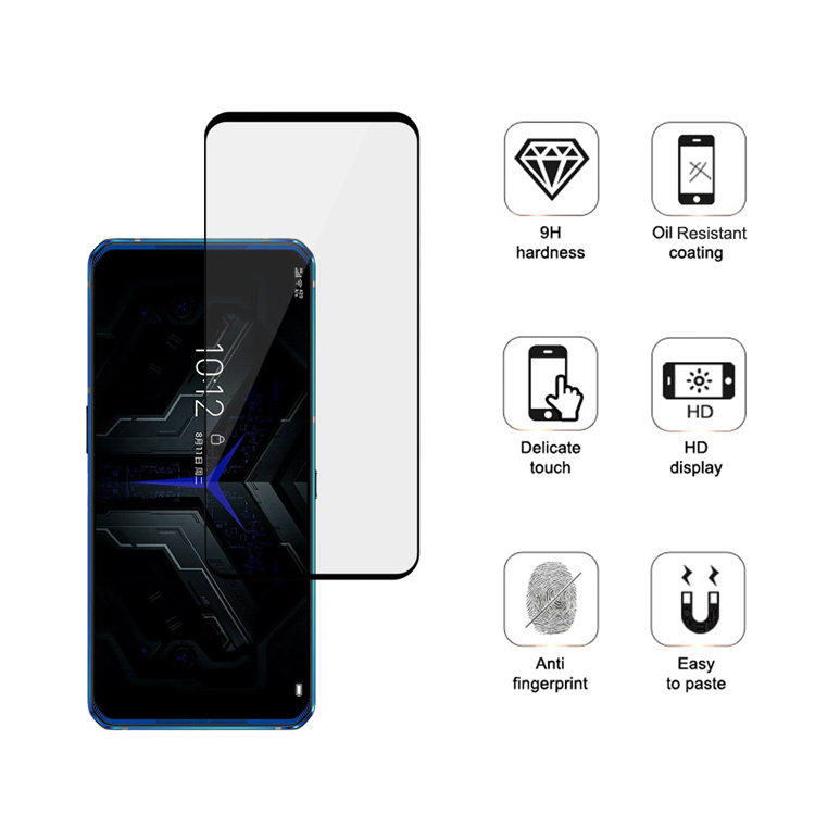 Dlix 3D hot bending full glue tempered glass screen protector for Lenovo Legion Pro