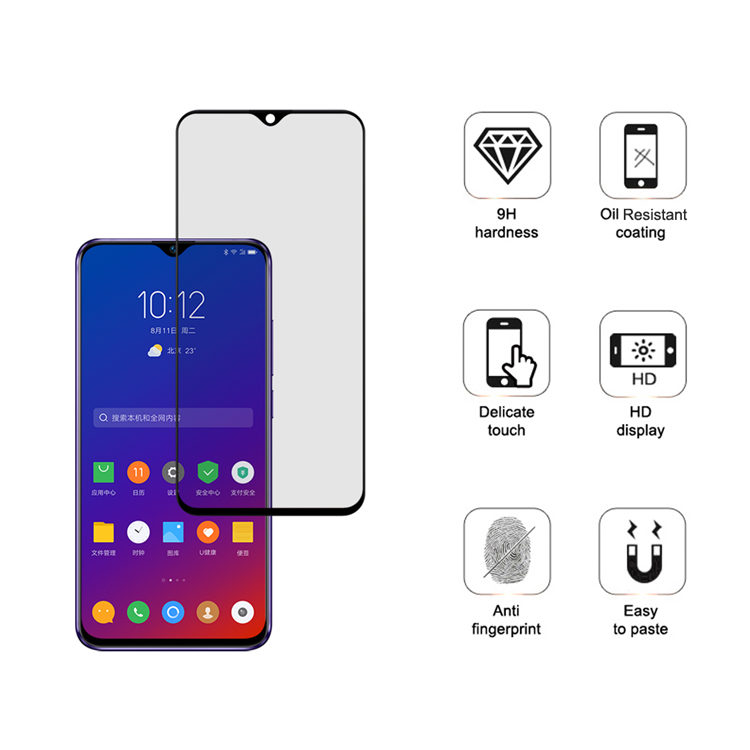 Dlix 3D hot bending full glue tempered glass screen protector for Lenovo Z5s