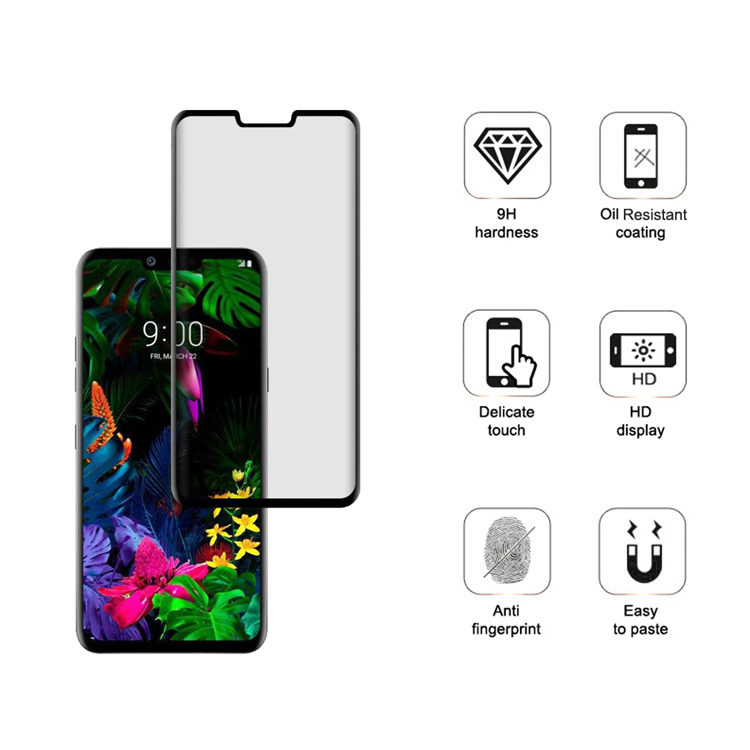 Dlix 3D hot bending full glue tempered glass screen protector for LG G8 ThinQ