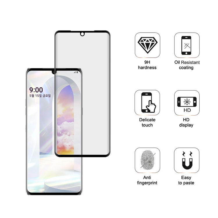 Dlix 3D hot bending full glue tempered glass screen protector for LG Velvet