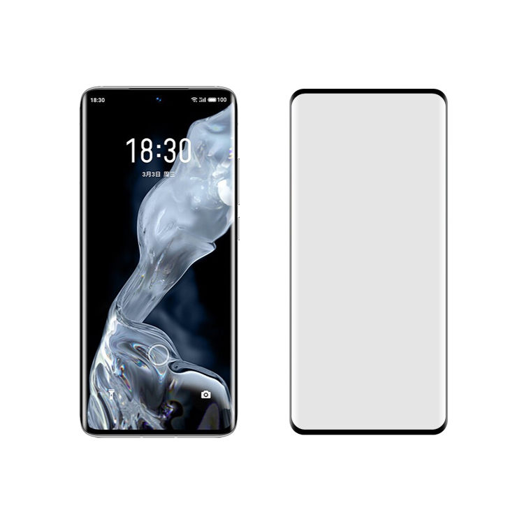 Dlix 3D hot bending full glue tempered glass screen protector for Meizu 18