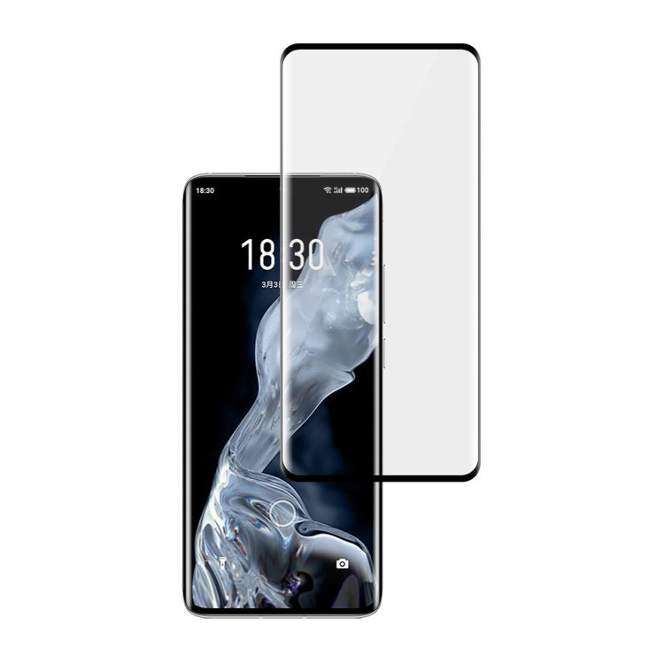 Dlix 3D hot bending full glue tempered glass screen protector for Meizu 18