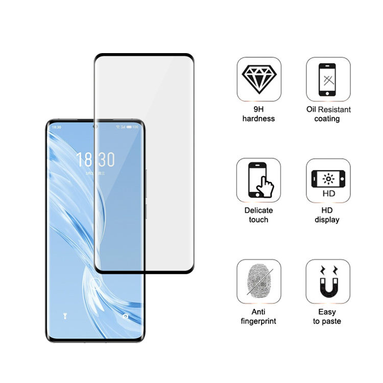 Dlix 3D hot bending edge glue tempered glass screen protector for Meizu 18 Pro