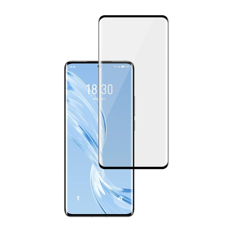 Dlix 3D hot bending edge glue tempered glass screen protector for Meizu 18 Pro