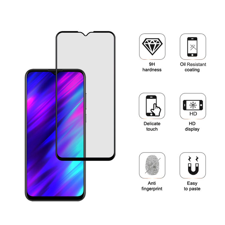 Dlix 2.5D silk print full glue tempered glass screen protector for Meizu M10