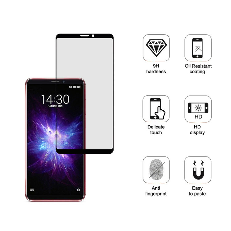 Dlix 3D hot bending full glue tempered glass screen protector for Meizu Note 8