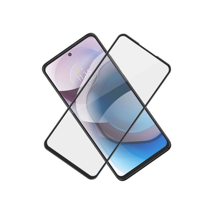 Dlix 3D hot bending edge glue tempered glass screen protector for Moto One 5G Ace