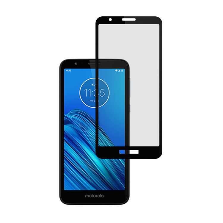 Dlix 3D hot bending edge glue tempered glass screen protector for Moto E6